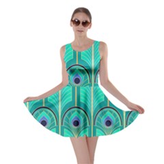 Gradient Art Deco Pattern Design Skater Dress by artworkshop