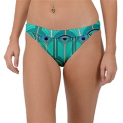 Gradient Art Deco Pattern Design Band Bikini Bottom by artworkshop