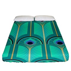 Gradient Art Deco Pattern Design Fitted Sheet (king Size)