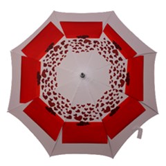 Love Envelope Logo Valentine Hook Handle Umbrellas (small) by artworkshop