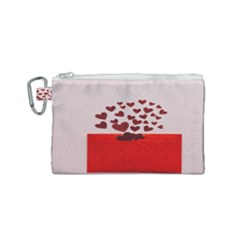 Love Envelope Logo Valentine Canvas Cosmetic Bag (small) by artworkshop