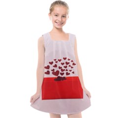 Love Envelope Logo Valentine Kids  Cross Back Dress by artworkshop