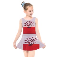 Love Envelope Logo Valentine Kids  Skater Dress Swimsuit by artworkshop