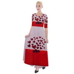 Love Envelope Logo Valentine Half Sleeves Maxi Dress by artworkshop