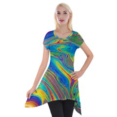 My Bubble Project Fit To Screen Short Sleeve Side Drop Tunic by artworkshop