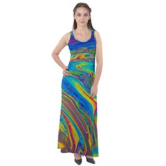 My Bubble Project Fit To Screen Sleeveless Velour Maxi Dress by artworkshop