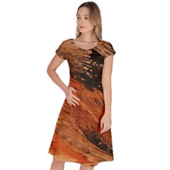 Painting Wallpaper Classic Short Sleeve Dress by artworkshop