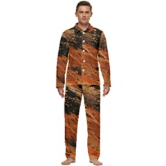 Painting Wallpaper Men s Long Sleeve Velvet Pocket Pajamas Set by artworkshop