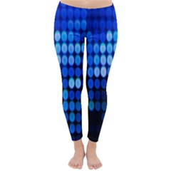 Pattern Blue Logo Classic Winter Leggings