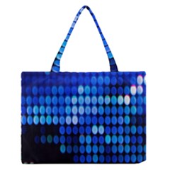 Pattern Blue Logo Zipper Medium Tote Bag by artworkshop