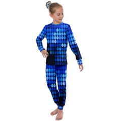 Pattern Blue Logo Kids  Long Sleeve Set  by artworkshop