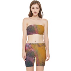 Pollock Stretch Shorts And Tube Top Set by artworkshop