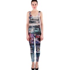 Splattered Paint On Wall One Piece Catsuit by artworkshop