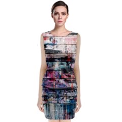 Splattered Paint On Wall Sleeveless Velvet Midi Dress by artworkshop