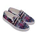 Splattered Paint On Wall Women s Canvas Slip Ons View3