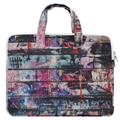 Splattered Paint On Wall Macbook Pro 13  Double Pocket Laptop Bag by artworkshop