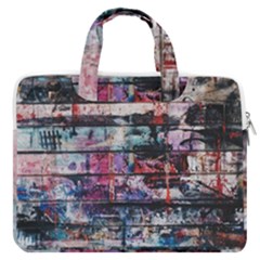 Splattered Paint On Wall Macbook Pro 16  Double Pocket Laptop Bag  by artworkshop