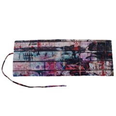 Splattered Paint On Wall Roll Up Canvas Pencil Holder (s)