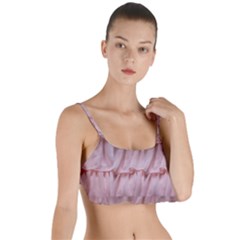 Pink Chiffon Cotton Candy Frills Layered Top Bikini Top  by PollyParadiseBoutique7