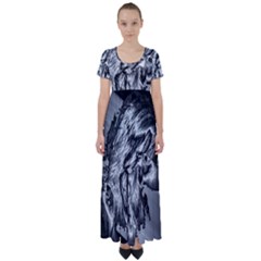 Iron Slide High Waist Short Sleeve Maxi Dress by MRNStudios