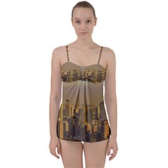 Buenos Aires City Aerial View002 Babydoll Tankini Set by dflcprintsclothing