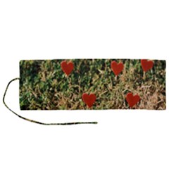 Valentine Day Heart Forest Roll Up Canvas Pencil Holder (m) by artworkshop