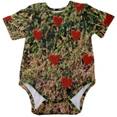 Valentine Day Heart Forest Baby Short Sleeve Bodysuit by artworkshop