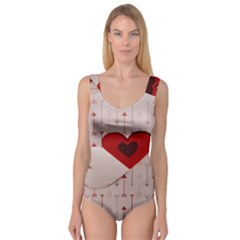 Valentine Day Heart Love Logo Princess Tank Leotard  by artworkshop