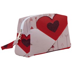 Valentine Day Heart Love Logo Wristlet Pouch Bag (large) by artworkshop