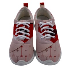 Valentine Day Heart Love Logo Women Athletic Shoes by artworkshop