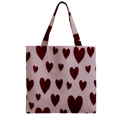 Valentine Day Heart Love Pattern Zipper Grocery Tote Bag by artworkshop
