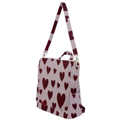 Valentine Day Heart Love Pattern Crossbody Backpack by artworkshop