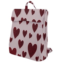 Valentine Day Heart Love Pattern Flap Top Backpack