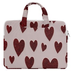 Valentine Day Heart Love Pattern Macbook Pro 13  Double Pocket Laptop Bag by artworkshop