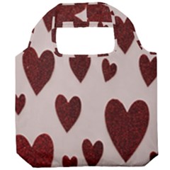 Valentine Day Heart Love Pattern Foldable Grocery Recycle Bag by artworkshop