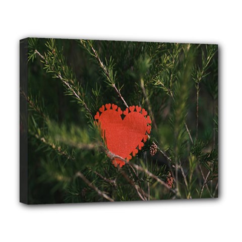 Valentine Day Heart Love Deluxe Canvas 20  X 16  (stretched) by artworkshop