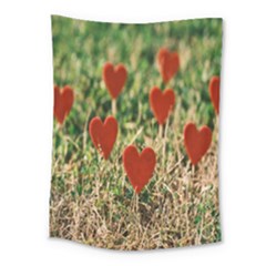 Valentine Day Heart Pattern Love Medium Tapestry by artworkshop