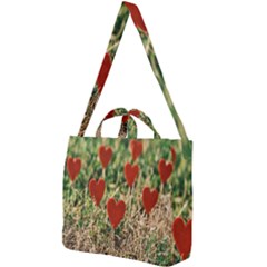 Valentine Day Heart Pattern Love Square Shoulder Tote Bag by artworkshop