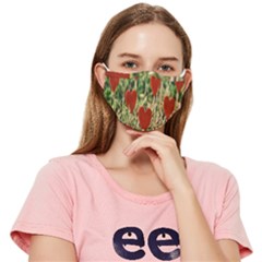Valentine Day Heart Pattern Love Fitted Cloth Face Mask (adult) by artworkshop