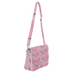 Valentine Day Heart Pattern Pink Shoulder Bag With Back Zipper by artworkshop