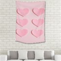 Valentine Day Heart Pattern Pink Small Tapestry View2