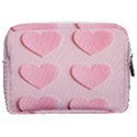 Valentine Day Heart Pattern Pink Make Up Pouch (Medium) View2