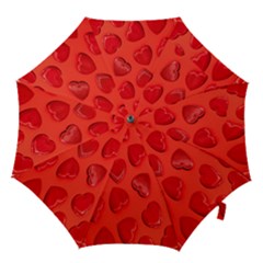 Valentine Day Heart Pattern  Hook Handle Umbrellas (small)