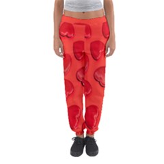 Valentine Day Heart Pattern  Women s Jogger Sweatpants by artworkshop