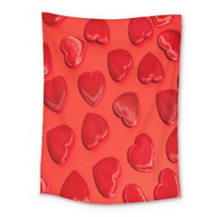 Valentine Day Heart Pattern  Medium Tapestry by artworkshop