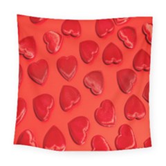 Valentine Day Heart Pattern  Square Tapestry (large) by artworkshop