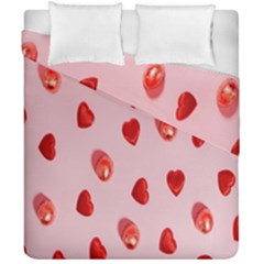 Valentine Day Heart Pattern Duvet Cover Double Side (california King Size) by artworkshop