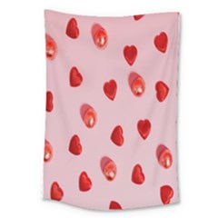 Valentine Day Heart Pattern Large Tapestry