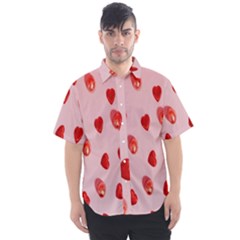 Valentine Day Heart Pattern Men s Short Sleeve Shirt