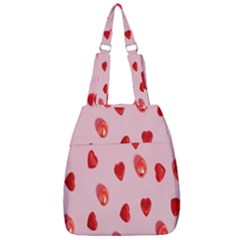 Valentine Day Heart Pattern Center Zip Backpack by artworkshop